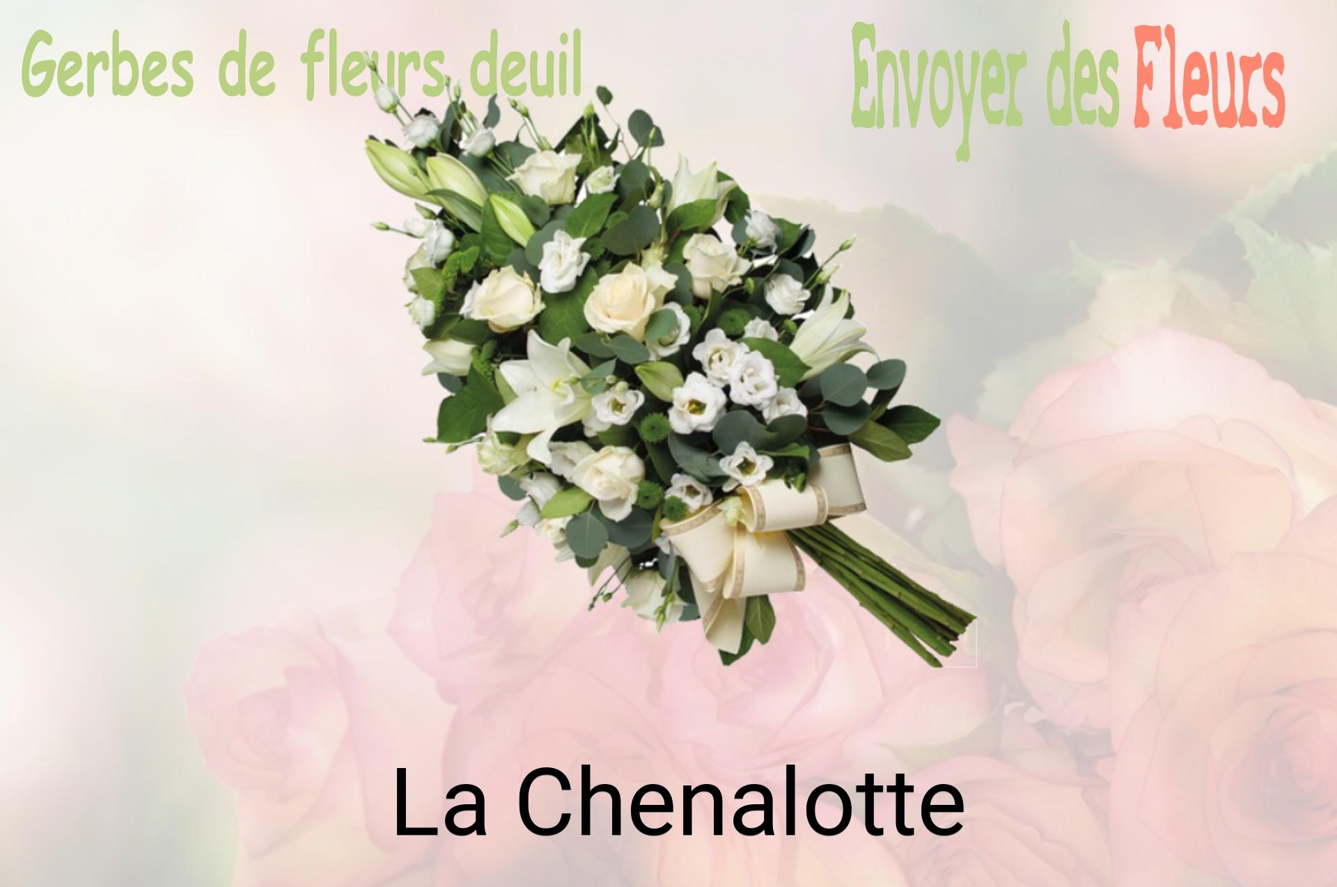 Gerbe de fleurs de deuil livrée à La Chenalotte